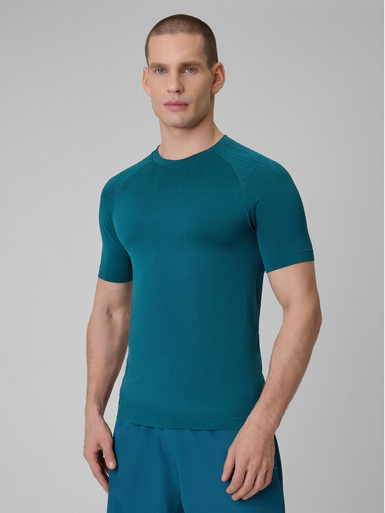 4F 4F Koszulka techniczna TRAINING CLUB Granatowy Slim Fit