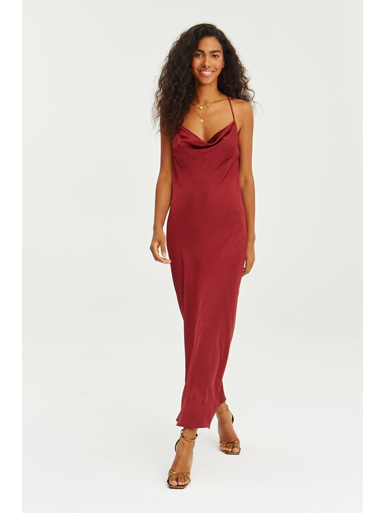 NAOKO NAOKO Každodenné šaty Tuscan Romance Bordová Regular Fit