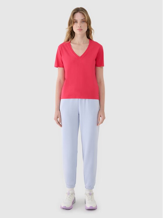 4F 4F T-Shirt 4FWSS25TTSHF1992-54S Różowy Oversize