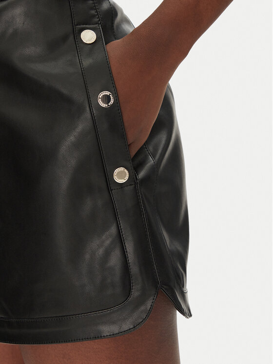 Morgan Morgan Shorts aus Kunstleder 251-SHELLY M Schwarz Regular Fit