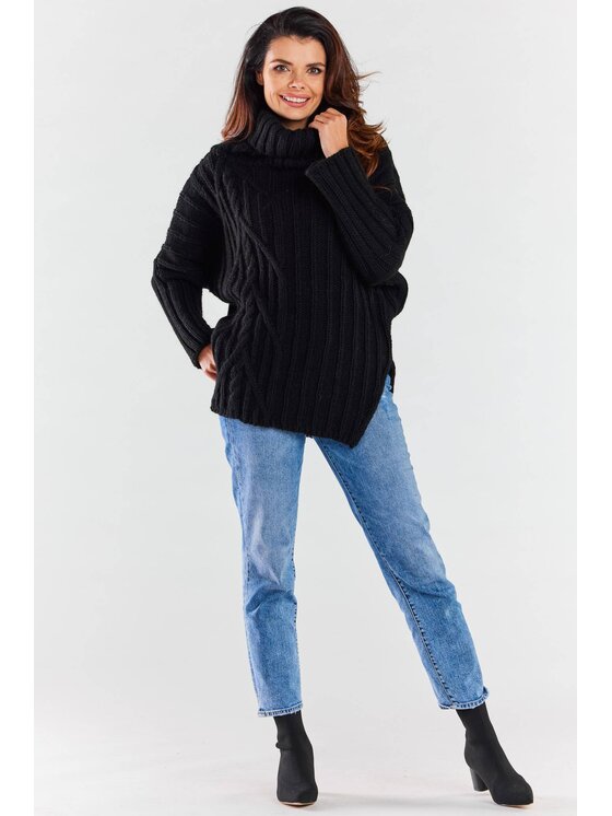Awama Awama Maglione A477 Nero Basic Fit