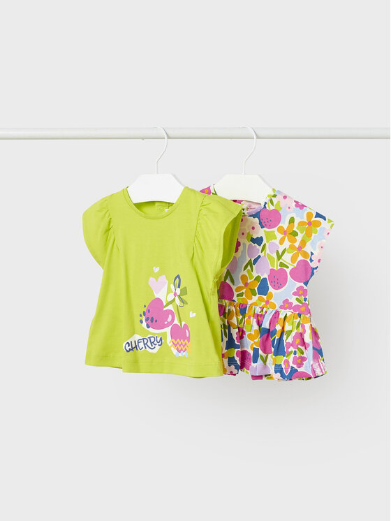 Mayoral 2er-Set T-Shirts - Kinderkleidung, Größe 9M Bunt 1011