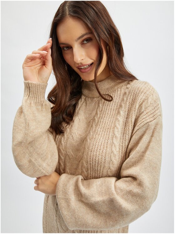 Orsay Orsay Sukienka 530396-773000__L Beżowy Regular Fit