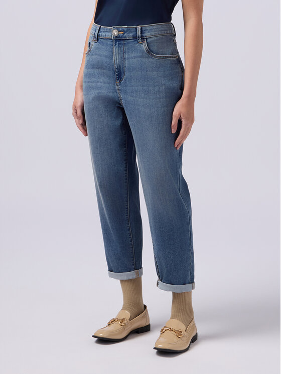 Oltre Oltre Jeans P519R108233N024 Turchese Boy Fit