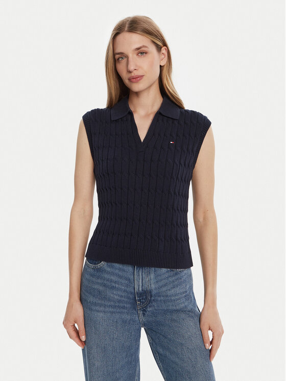 Tommy Hilfiger Tommy Hilfiger Džemper WW0WW45655 Tamnoplava Regular Fit