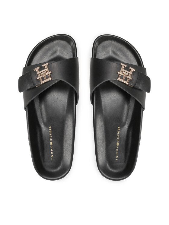 Tommy Hilfiger Tommy Hilfiger Παντόφλες Th Mule Sandal FW0FW07134 Μαύρο