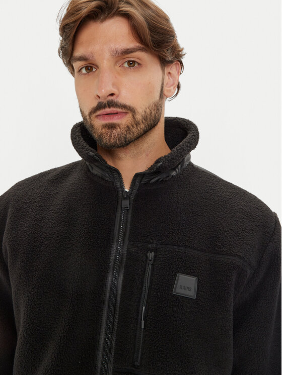 Rains Rains Átmeneti kabát Unisex Yermo 19000 Fekete Relaxed Fit