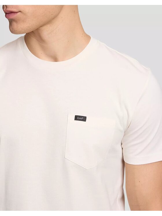 Lee Lee T-Shirt POCKET TEE Biały Regular Fit
