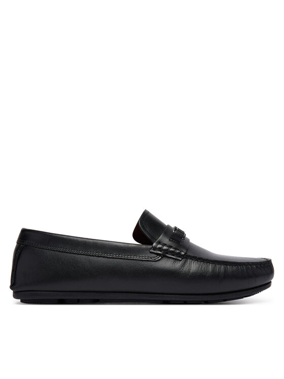 Tommy Hilfiger Tommy Hilfiger Mocasini Flag Lth Hardware Driver FM0FM06089 Negru