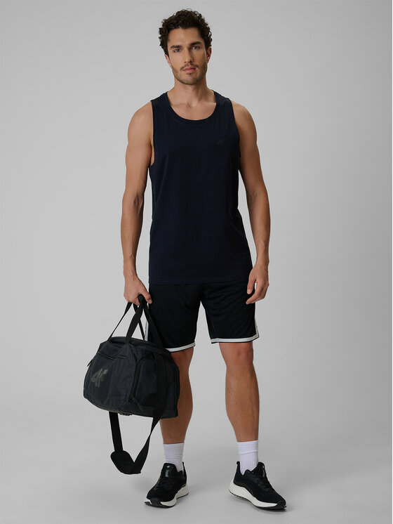 4F 4F Tank top BASIC 5 Granatowy Regular Fit