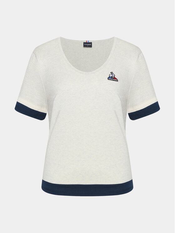 Le Coq Sportif Majica 2320636 Écru Regular Fit