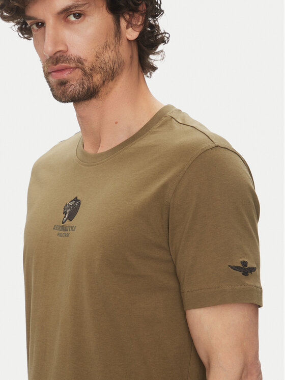 Aeronautica Militare Aeronautica Militare Marškinėliai 251TS2424J641 Chaki Regular Fit