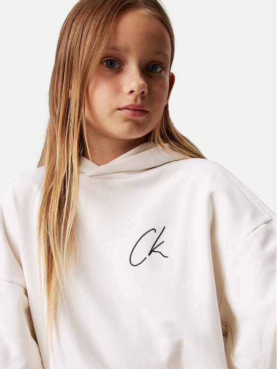 Calvin Klein Jeans Calvin Klein Jeans Felpa Signage IG0IG02640 Écru Regular Fit