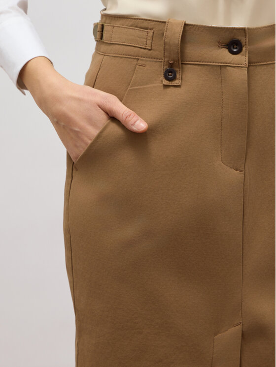 Oltre Oltre Gonna midi 1160R001517N002 Marrone Slim Fit