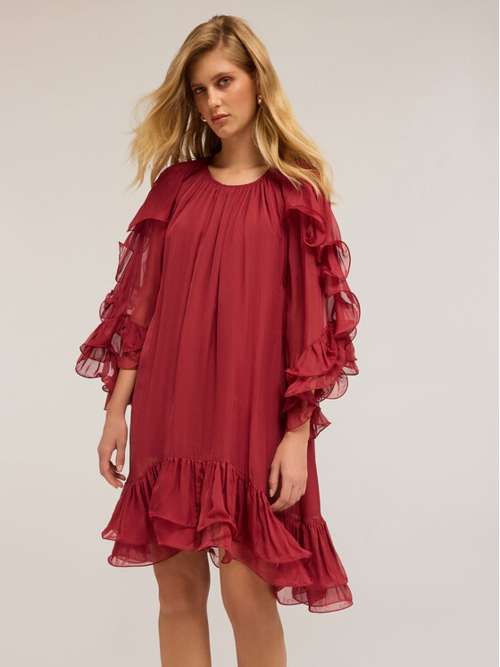 Motivi Motivi Vestito da giorno 7274W001456N036 Bordeaux A-Line Fit