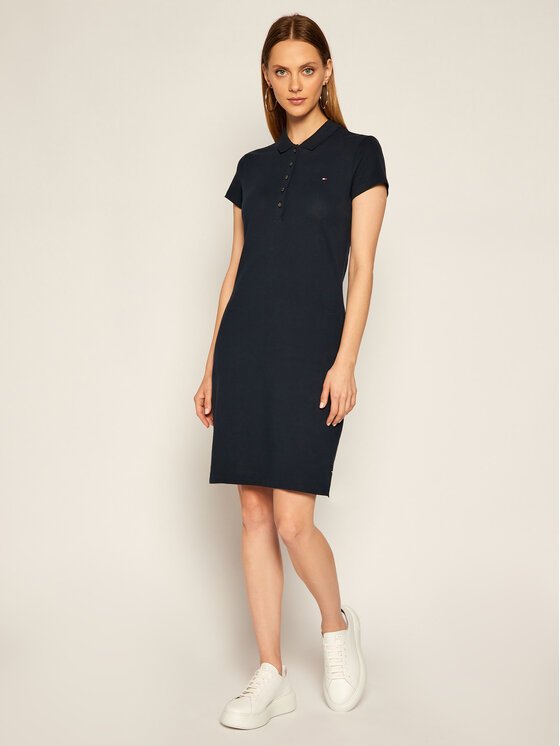 Tommy Hilfiger Tommy Hilfiger Повсякденна сукня Heritage WW0WW24973 Cиній Slim Fit