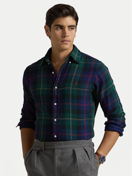 Camicia nera ralph lauren best sale