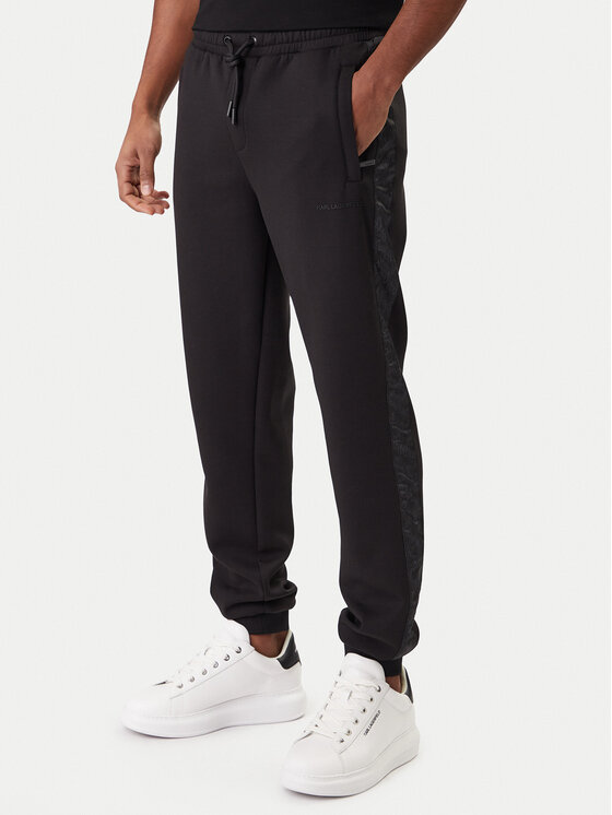 KARL LAGERFELD Pantaloni trening 705001 561902 Negru Regular Fit