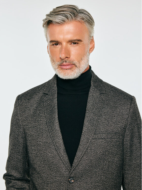 BIG STAR BIG STAR Marynarka JENS Szary Basic Fit