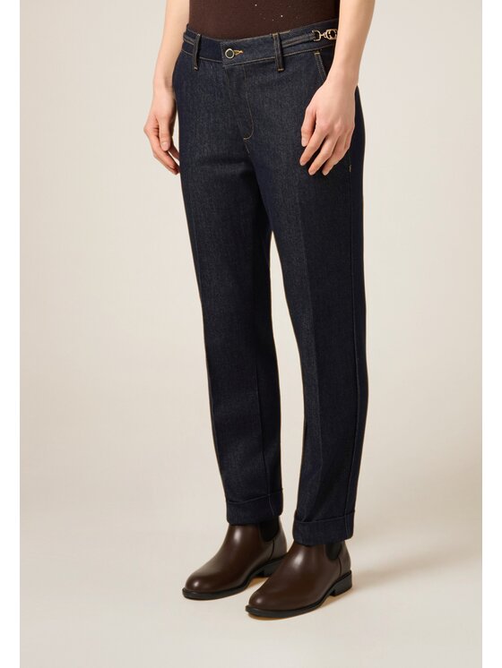 Oltre Oltre Jeans P404R008676N034 Blu Regular Fit