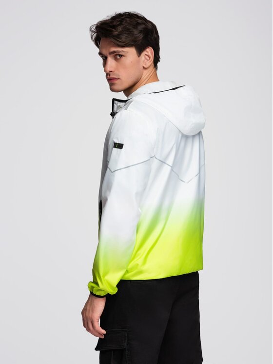Ombre Ombre Kurtka przejściowa C646 Biały Regular Fit