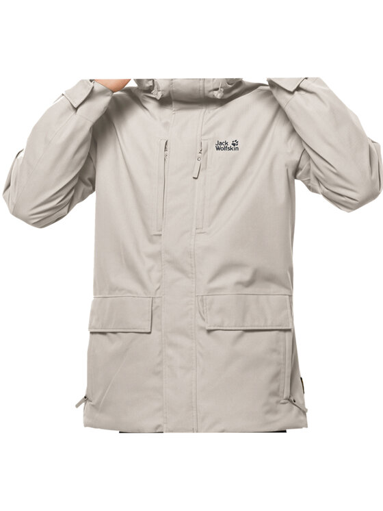 Jack Wolfskin Jack Wolfskin Kurtka przejściowa West Coast 2l Jkt W Biały Regular Fit