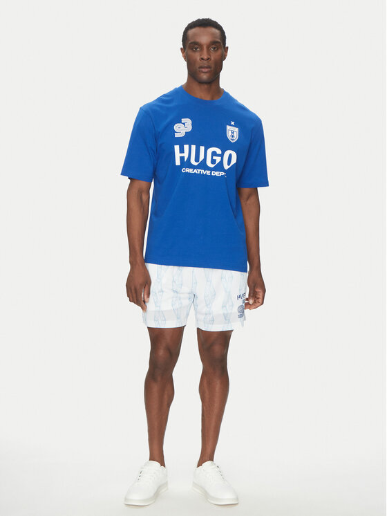 HUGO HUGO Pantaloni scurți pentru înot Niteam 50536102 Alb Regular Fit