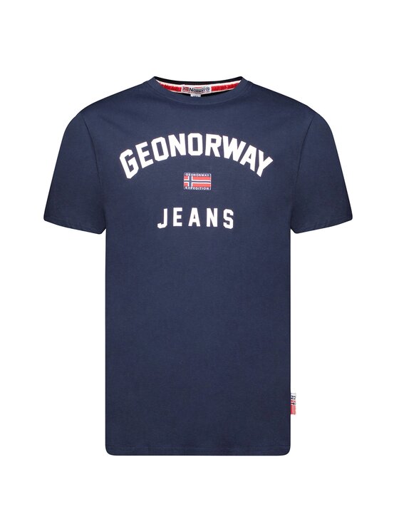 Geographical Norway Geographical Norway T-Shirt SY1361H/GN-Navy Granatowy Regular Fit