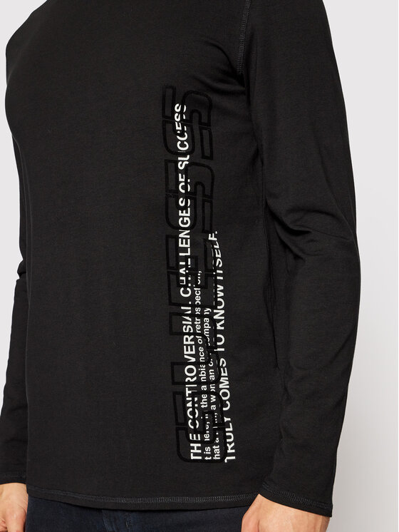 Longsleeve M1BI36 J1311 Nero Slim Fit