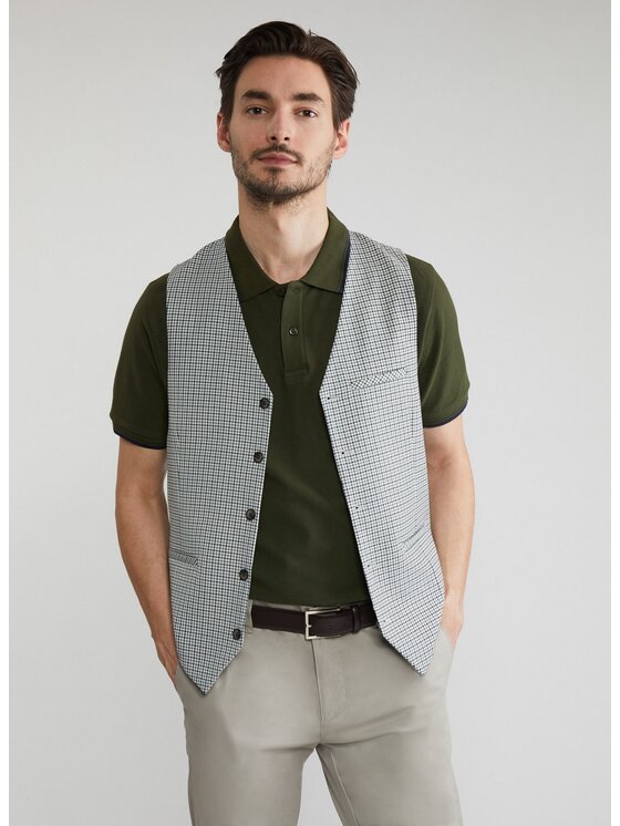 Pako Lorente Pako Lorente Kamizelka P22SF-8X-013 Zielony Slim Fit