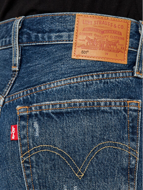 Levi's Džinsiniai šortai 501® High-Waisted 56327-0018 Tamsiai mėlyna  Regular Fit • Modivo.lt