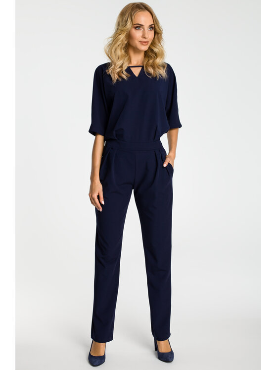 Made of Emotion Made of Emotion Jumpsuit M334 Blu scuro Custom Fit