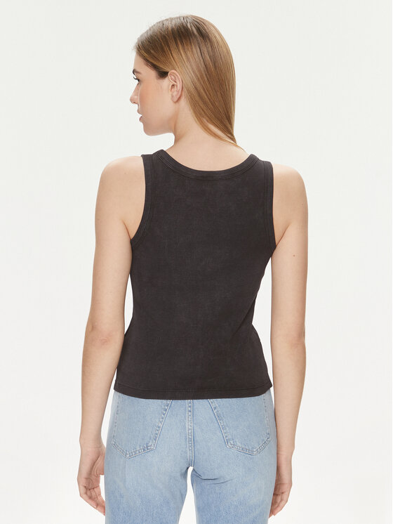 Calvin Klein Jeans Calvin Klein Jeans Top Archival Monologo J20J223160 Czarny Slim Fit