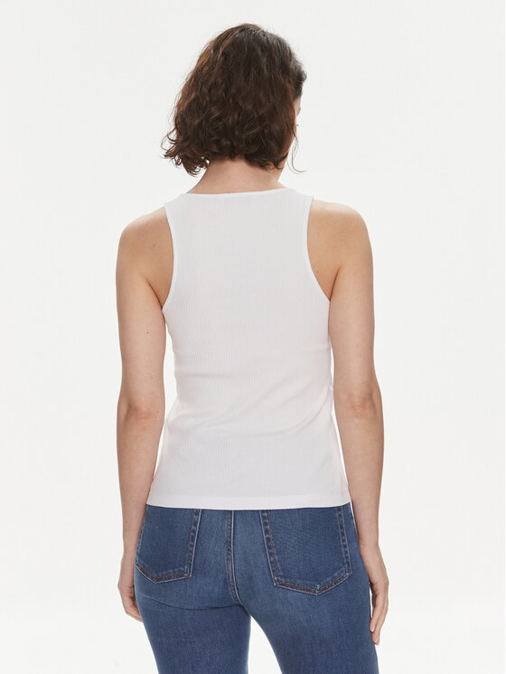 Max Mara Leisure Max Mara Leisure топ Brusson 2416941038 Бял Slim Fit