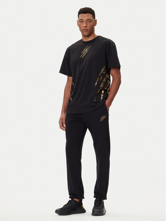 Plein Sport Plein Sport Tričko FAEC MTK8358 STE001N Čierna Loose Fit