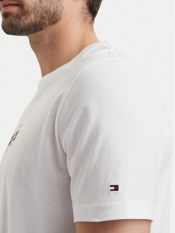 Tommy Hilfiger Tommy Hilfiger Тишърт Brand Love MW0MW44882 Бял Regular Fit