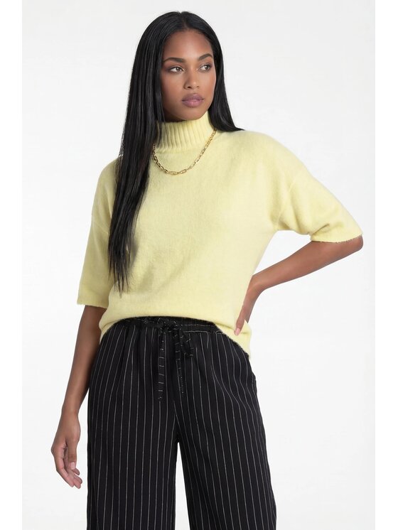 FIGL FIGL Palazzo nohavice M1323 Čierna Loose Fit