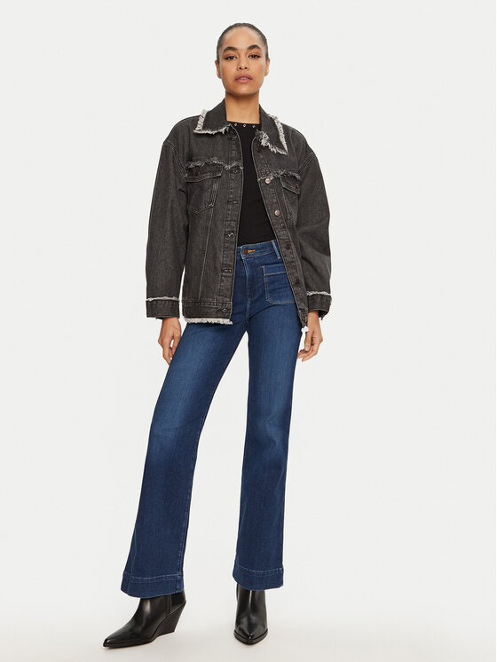 Wrangler Wrangler Jeansy 112351028 Tmavomodrá Flare Fit
