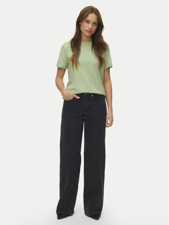 Vero Moda Vero Moda T-shirt Paulina 10316991 Zelena Regular Fit