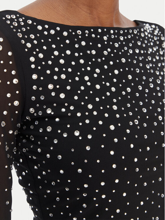 Marciano Guess Marciano Guess Коктейлна рокля 6RGK02 6218A Черен Slim Fit