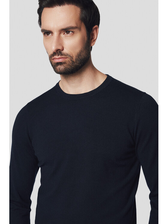 Lancerto Lancerto Sweter Geir SW073224000080 Granatowy Regular Fit