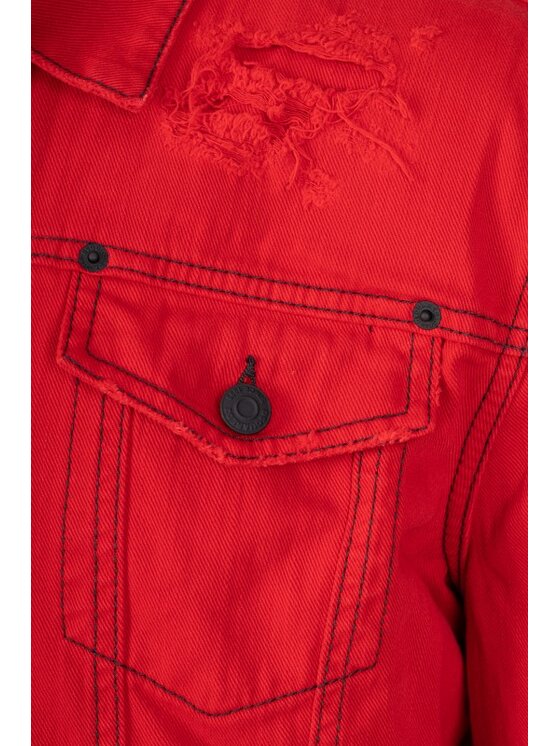 Dsquared2 Dsquared2 Jeansová bunda Tiger Dan Červená Regular Fit