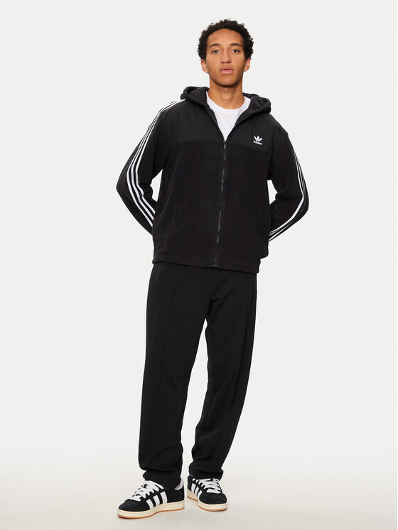 adidas adidas Mikina adicolor 3-Stripes Teddy IZ4802 Černá Regular Fit