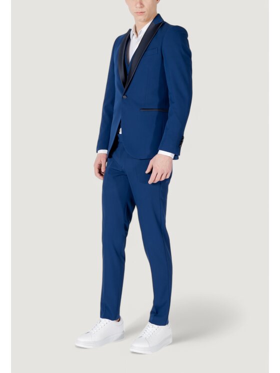 Mulish Mulish Abito completo TENERIFE RASO Blu Modern Fit