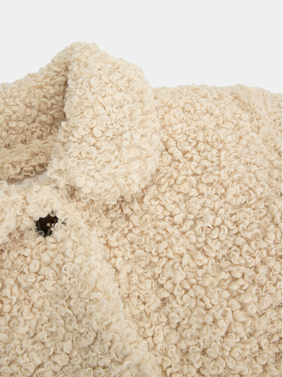 Coccodrillo Coccodrillo Pelzmantel ZC3153101OGK Beige Regular Fit