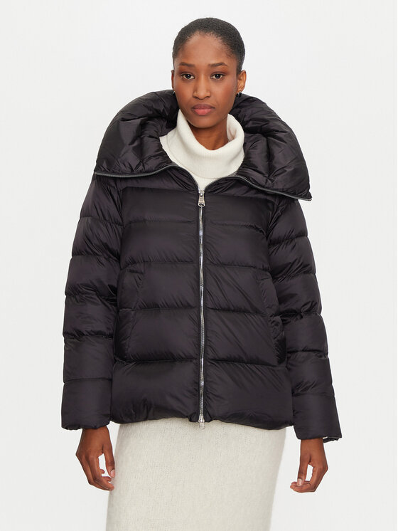 Hetregó Hetregó Пухено яке Erin 8N601 Черен Regular Fit