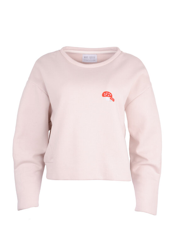 White Rvbbit White Rvbbit Bluza z haftem - muchomory Beżowy Regular Fit