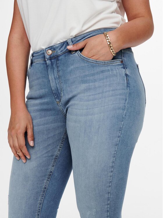 ONLY Carmakoma ONLY Carmakoma Traperice 15198408 Plava Skinny Fit