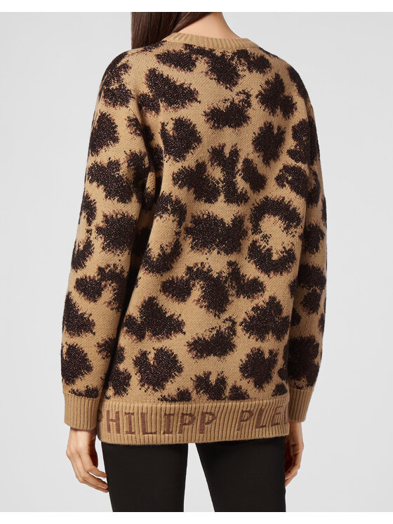 PHILIPP PLEIN PHILIPP PLEIN Bluza 5809 Brązowy Regular Fit