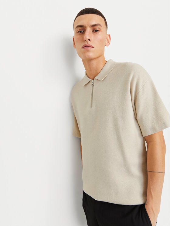 Jack&Jones Jack&Jones Polo marškinėliai Troy 12269617 Smėlio Relaxed Fit